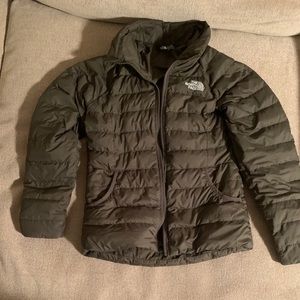 Girl’s winter The North Face jacket in green